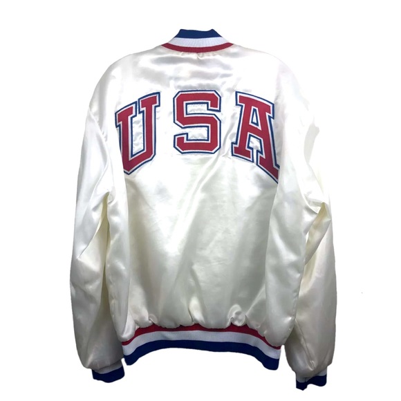 Swingster Other - USA 1984 Olympics Firestone Sponsor Logo Vintage Swingster Satin Bomber Jacket